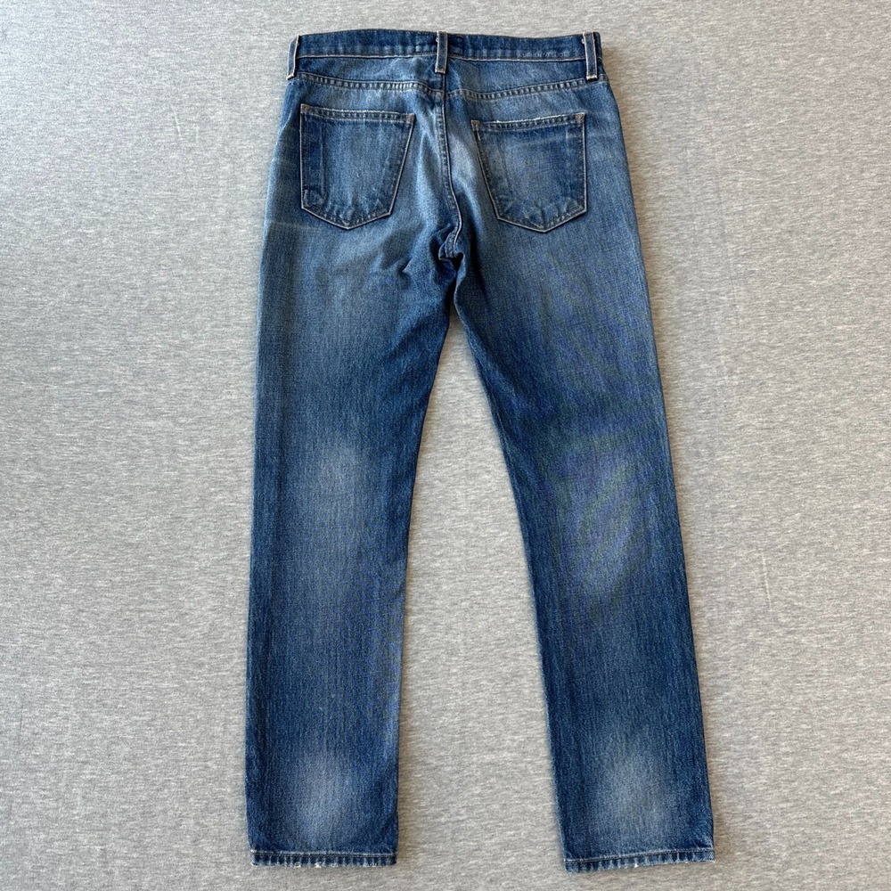 Current Elliott The Slouchy Skinny Jeans Zephyr Destroy Blue W24 Made in USA - Picture 7 of 16
